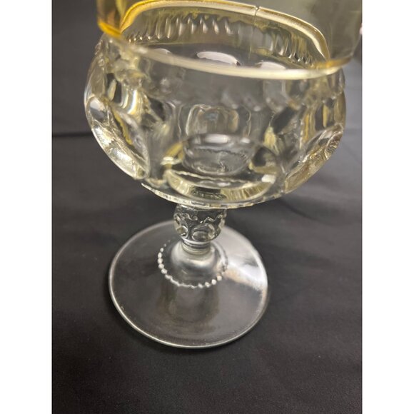 Vintage Indiana Glass Kings Crown Yellow&Clear by Tiffin 5 3/4” - Picture 4 of 7